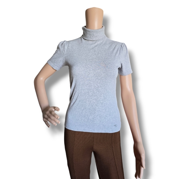 ESPRIT Women's Heather Grey Turtleneck Ribbed Knit Tee - Picture 9 of 16